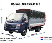 Xe tải 2,5 tấn Daisaki NH-CS/249 thùng mui bạt